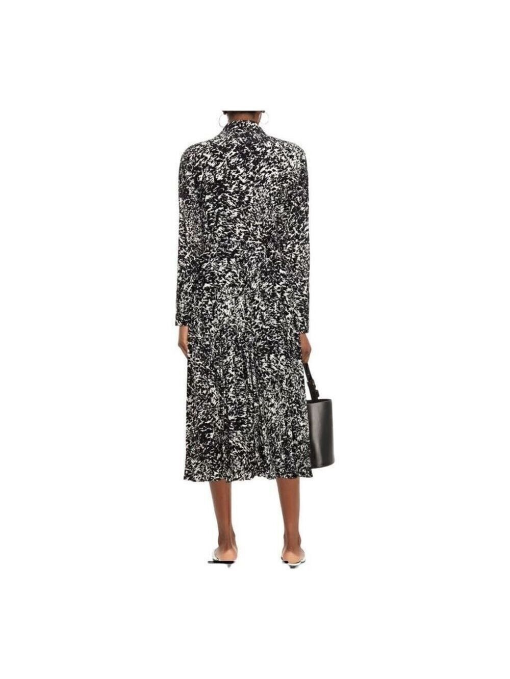 Michael kors collection Black and White Speckled Pony Print Shirtdress Size 4 NW - Picture 11 of 11